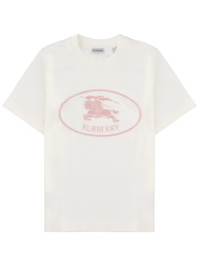 Burberry T Shirt Con Logo In White