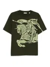 Burberry Equestrian Knight Graphic Print T-shirt In Green