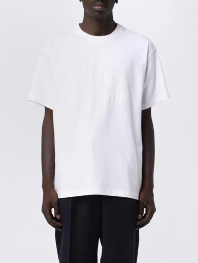 Burberry Raynerton Cotton Jersey T-shirt In White