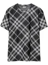 Burberry Nova Check Short Sleeved Crewneck T-shirt In Black
