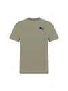 Burberry Ekd-embroidered Cotton T-shirt In Lichen