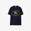 Burberry Mens Brand-print Crewneck Cotton-jersey T-shirt Black Xl
