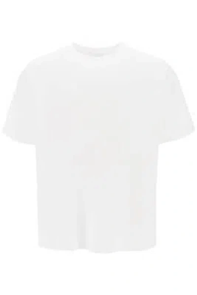Pre-owned Burberry T-shirt Overraynertonembroidery Ekd 8072756 White Sz.m A1464