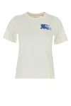 Burberry Cotton T-shirt With Short Sleeves And Graphic Print In White