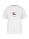 Burberry Floral Equestrian Knight T-shirt In White