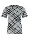 Burberry Check Stretch Cotton-blend T-shirt In Whiteblackipcheck