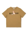 Burberry T-shirt With Colorful Print In Brown