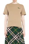Burberry Logo Cotton Jersey T-shirt In Brown