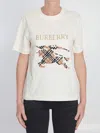 Burberry Equestrian Knight Design Cross Stitch Embroidered T-shirt