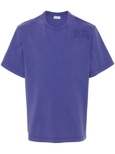 Burberry T-shirt With Logo In Purple