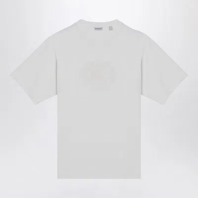 Burberry T-shirt With Logo Embroidery In White