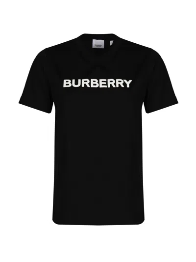 Burberry T-shirt With Logo Print In Black