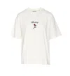 Burberry Crew Neck Floral Motif Short Sleeves T-shirt In White