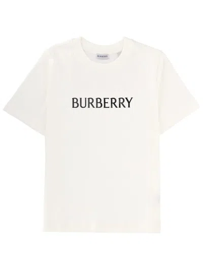 Burberry T-shirt With Logo In Neutral