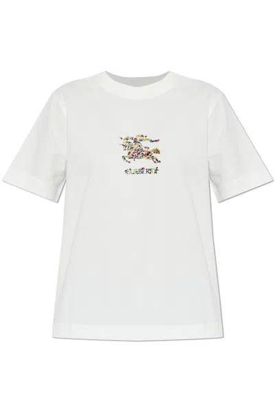 Burberry T-shirt With Print In White