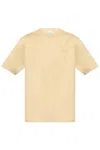 Burberry Beige Short-sleeved T-shirt With Ekd Print In Brown