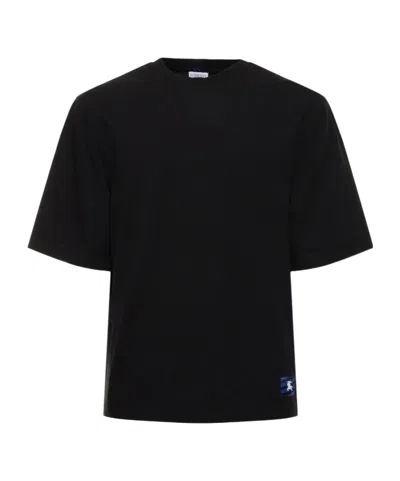Burberry T-shirt With Round Neck And Short Sleeves In Black