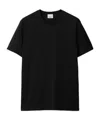 Burberry Tempah Embroidered Logo Cotton T-shirt In Black