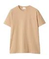 Burberry T-shirt With Round Neck And Short Sleeves In Nude