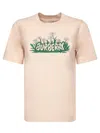 Burberry Beige Cotton T-shirt With Flower Print