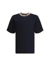 Burberry Mens Check-print Short-sleeves Cotton-jersey T-shirt Black Xl