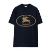 Burberry Mens Brand-print Crewneck Cotton-jersey T-shirt Black Xl In Black