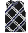 Burberry Black Silk Check Tank Top In Black