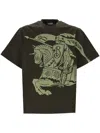 Burberry Equestrian Knight Graphic Print T-shirt In Oil