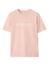 Burberry Regular Fit Logo Cotton T-shirt Clothing In Pink