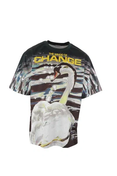 Burberry Change Print Tech T-shirt In Purple