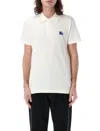 Burberry Polo Shirt With Ekd In White