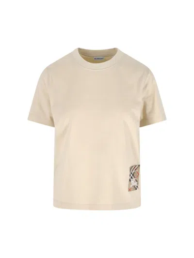 Burberry T-shirts And Polos In Neutral
