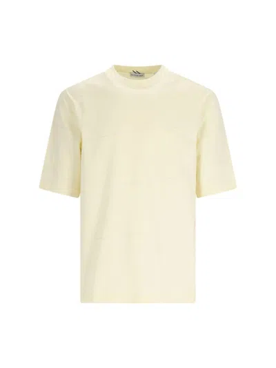 Burberry Striped T-shirt In Yellow