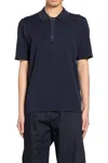 Burberry Wool Polo Shirt In Blue
