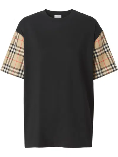 Burberry Woman Black Cotton T-shirt