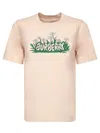 Burberry Beige Cotton T-shirt With Flower Print In Beige