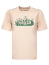 Burberry Beige Cotton T-shirt With Flower Print In Beige