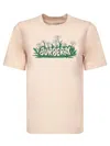 Burberry Beige Cotton T-shirt With Flower Print In Beige