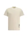 Burberry Short-sleeved T-shirt With Subtle Logo Patch In Beige