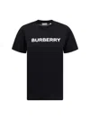Burberry Black T-shirt With Bold Logo Design In Black