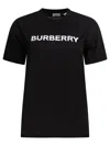 Burberry Black T-shirt With Bold Logo Design In Black
