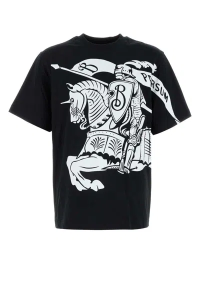 BURBERRY BURBERRY BLACK COTTON T-SHIRT