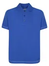 Burberry Three-button Polo Shirt In Blue