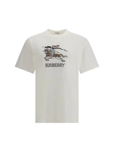 Burberry Cream Cotton T-shirt In White