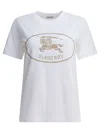 Burberry T-shirt In Cotone Con Knight Stamp