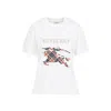 Burberry Ekd Checked T-shirt In White