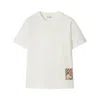 Burberry Cotton T-shirt With Check Application In White