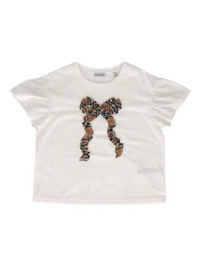 Burberry Inf Girl T Shirts In White