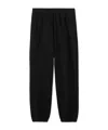 Burberry Checked Cotton Track Pants In Black