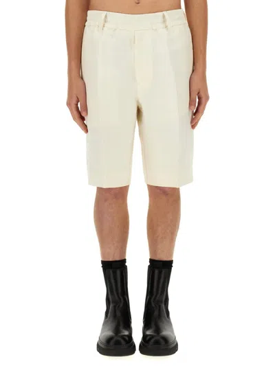 Burberry Plain Tailored Bermuda Shorts In White